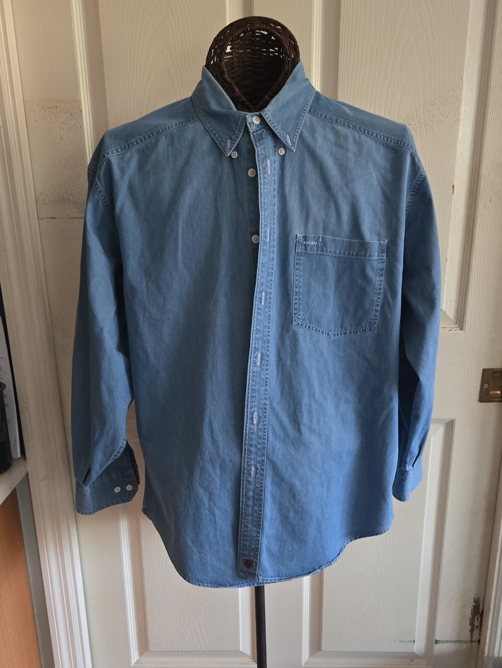 Nordstrom Classic Men's Light Denim Button-Down Shirt